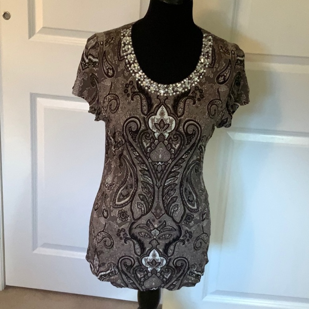 INC beaded neckline